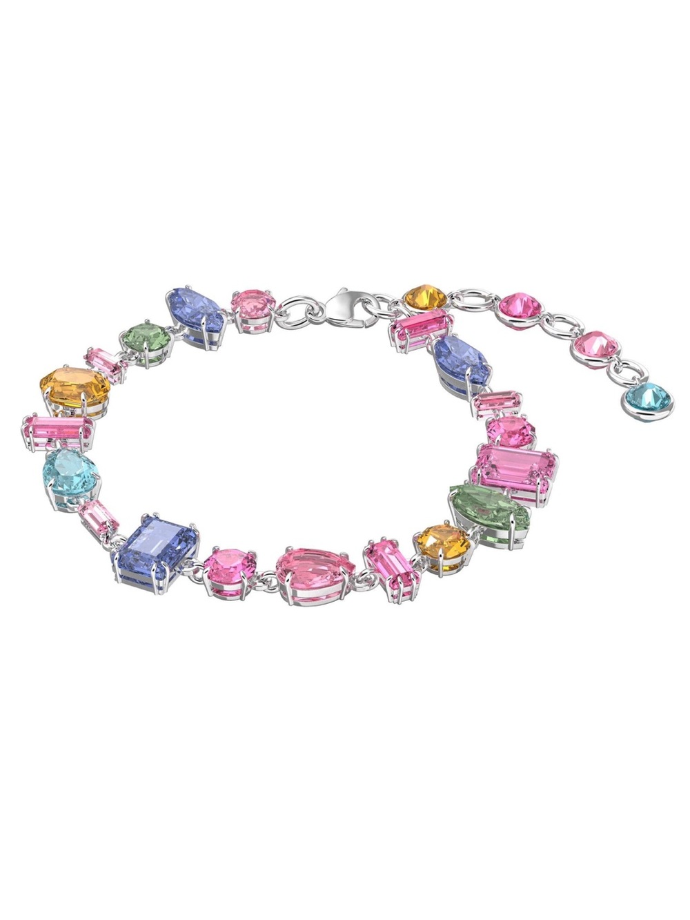 Swarovski Crystal Gema Rhodium-Plated Multicolor Bracelet
